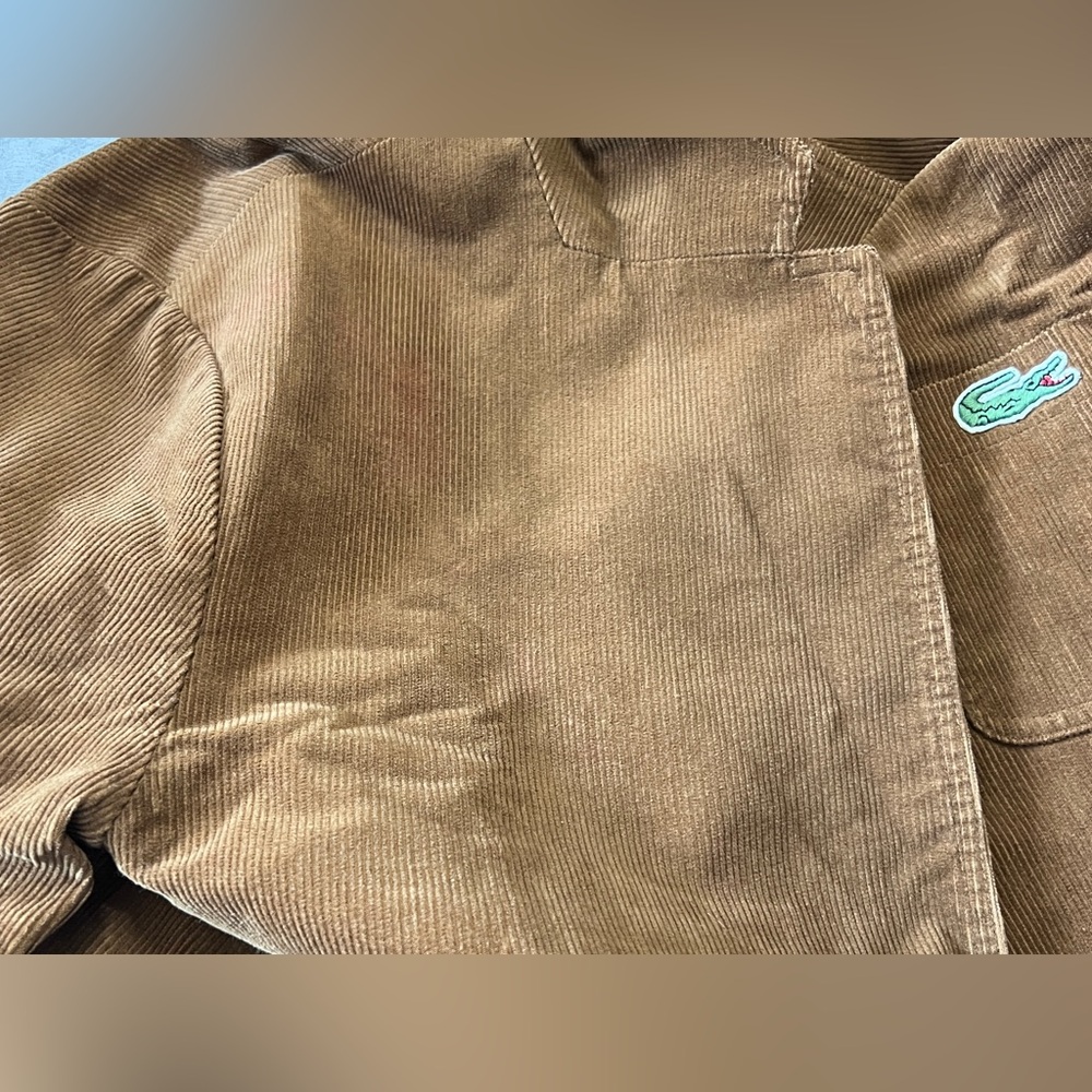 Vintage Lacoste Tan Corduroy Blazer | Dark Academia|Old Money, Preppy 90s|  XL - Picture 8 of 9